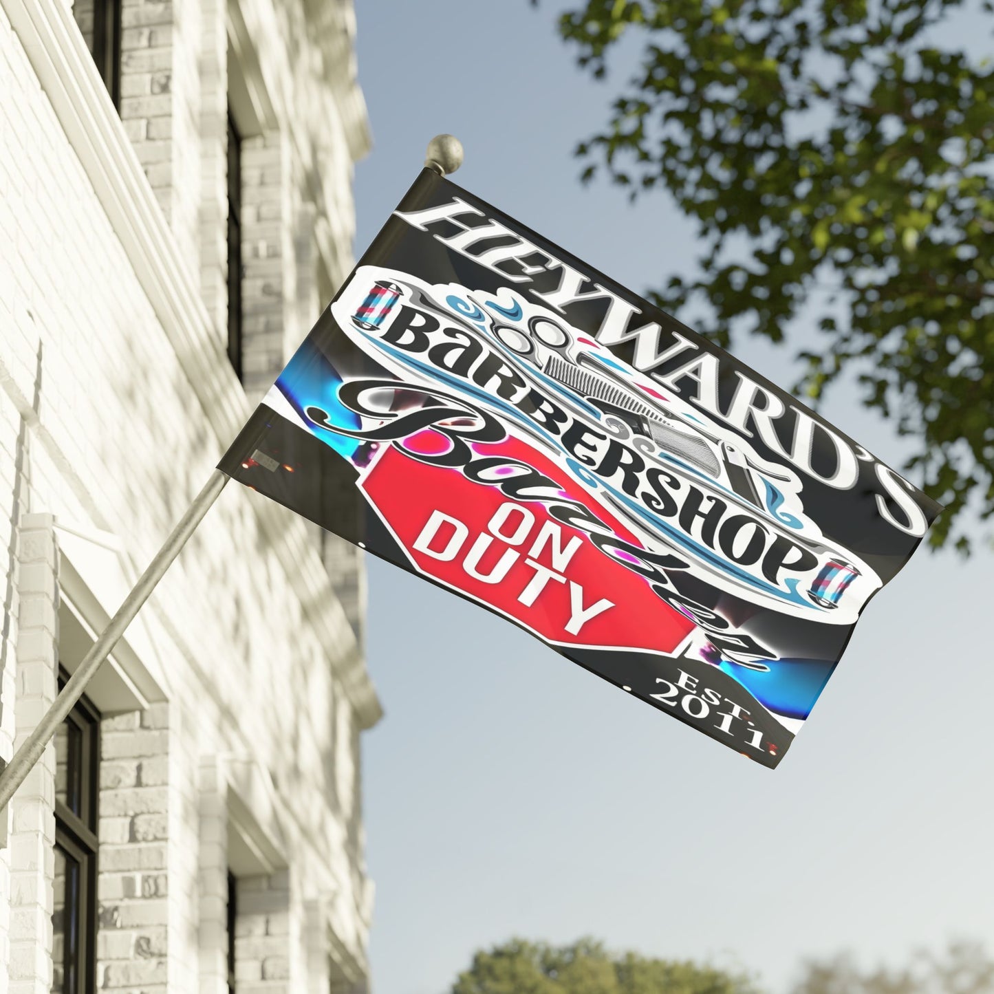 Heyward's Barbershop Flag